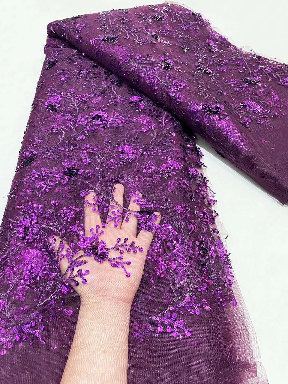 

French Lace Fabric 2025 Guipure Lace Embroidery African Cord Lace Fabric High Quality Nigerian Lace Fabric for Dress