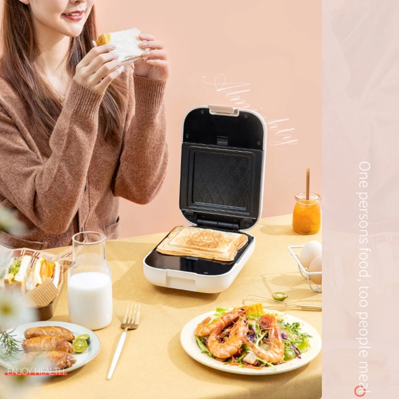 Điện Mini Bánh Sandwich Máy Nướng Bánh Mì Động Hộ Gia Đình Ăn Sáng Máy Trang Sức Giọt
