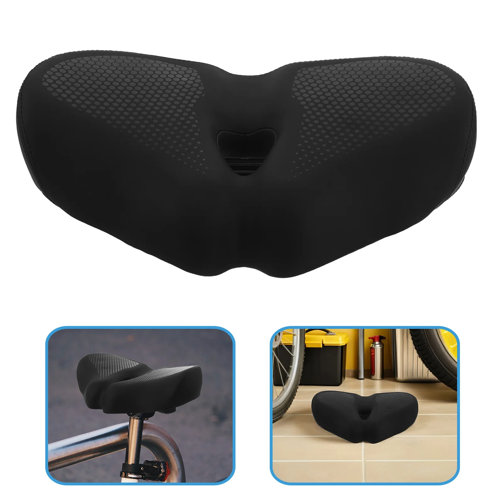 

Wide Mountain Bike Seat Cushion - Ergonomic Waterproof Saddle for Men Comfortable Padded Bike Saddle Long Distance Cycling