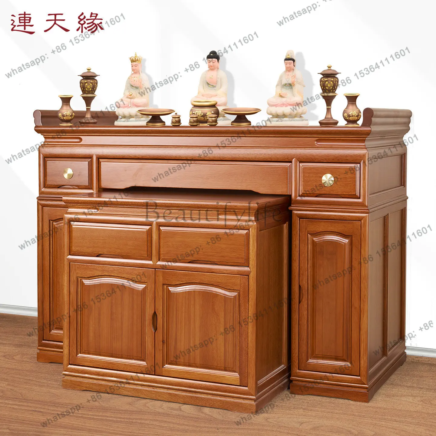 

Chinese-style gongtai table solid wood, household Buddhist altar Bodhisattva worship, shrine