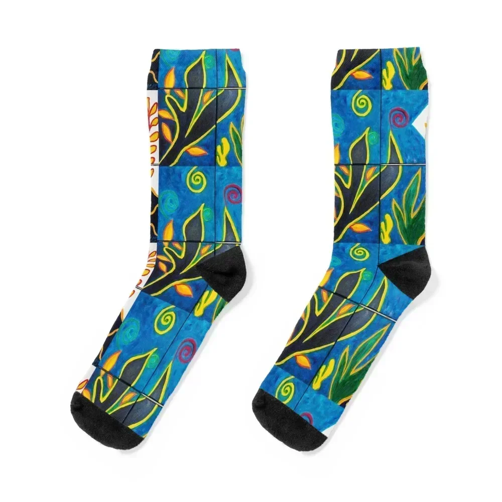 Under the Sea Socks colored Christmas retro Toe sports Socks Men Women's