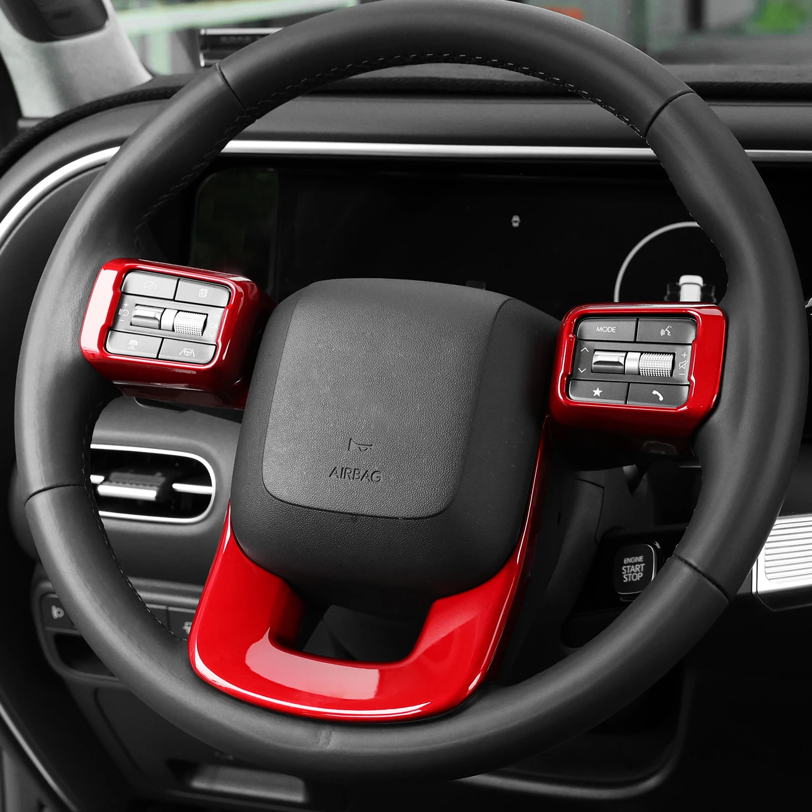 

Внутренняя накладка на кнопку рулевого колеса автомобиля для Hyundai Santa Fe MX5 2024, автомобильные сменные аксессуары