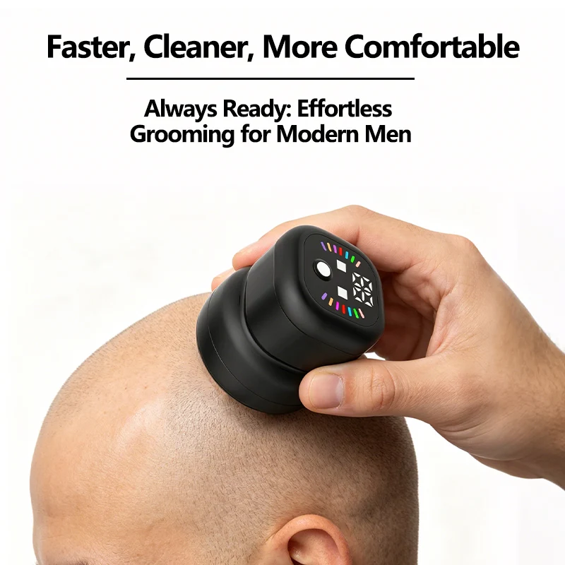 

Multi-functional Electric Shaver with Automatic Haircutting, Shaving, Charging, Portability, and Push-Scissor Features