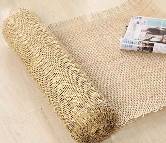 

40-55cm Natural Indonesian Real Rattan Wicker Cane Webbing Roll Furniture Chair Table Repair Material Cabinet Ceiling Wall Decor