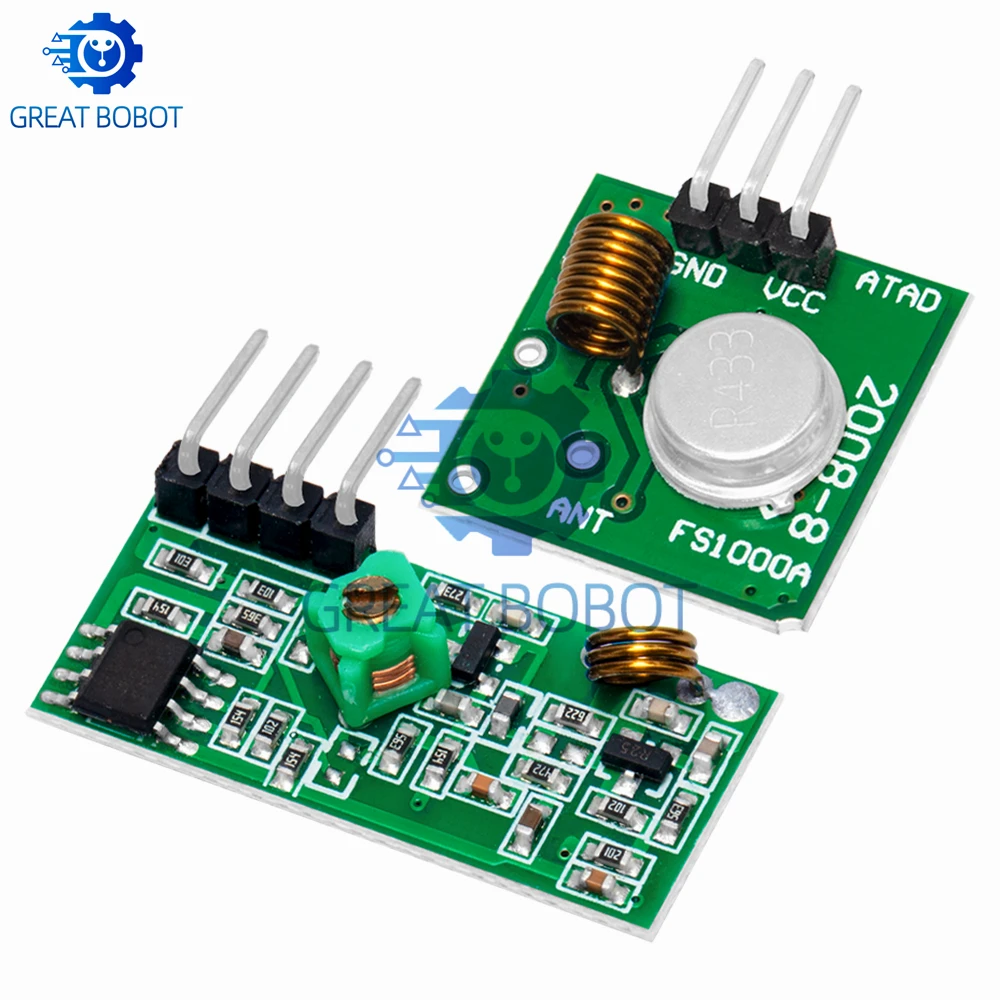 BS 433 Mhz RF Transmitter and Receiver Module Link Kit -Ideal for ARM/MCU&for Arduino DIY!433MHZ Wireless Remote Control-Diy K0