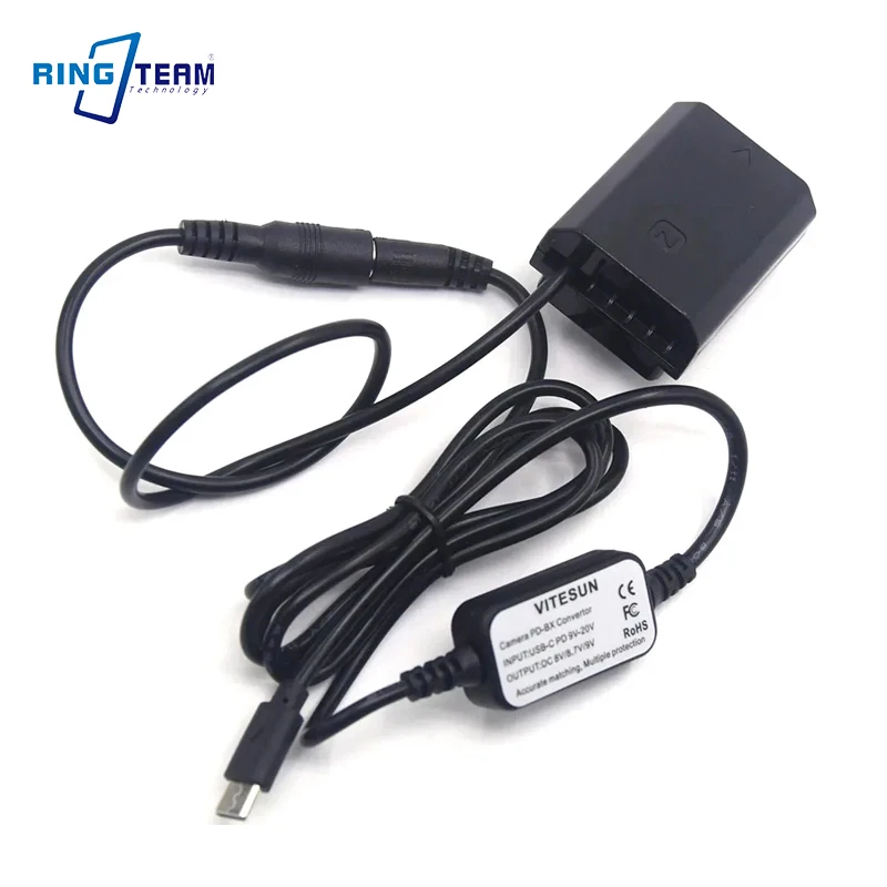 NP-FZ100 Dummy Battery+USB Type-C PD Power Bank Cable Adapter For Sony A1 A7 A9 A7C A7III A7RIII A7SIII A7RM4 A7RIV A9II A6600 view 3
