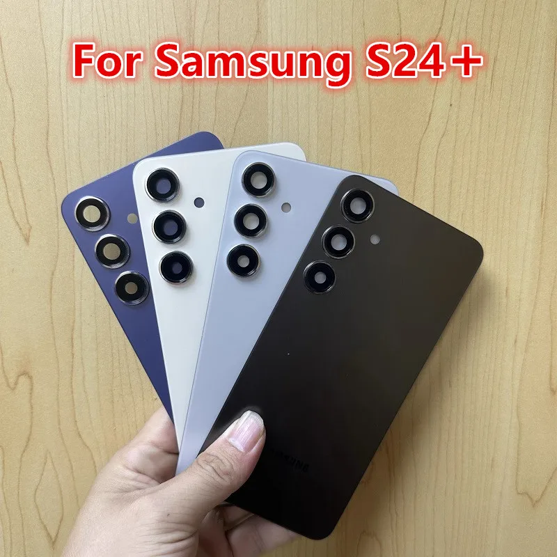 

Корпус S24Plus для Samsung Galaxy S24 Plus S926 6,7 дюйма, стеклянная задняя крышка аккумулятора, ремонт, замена задней крышки двери + объектив камеры