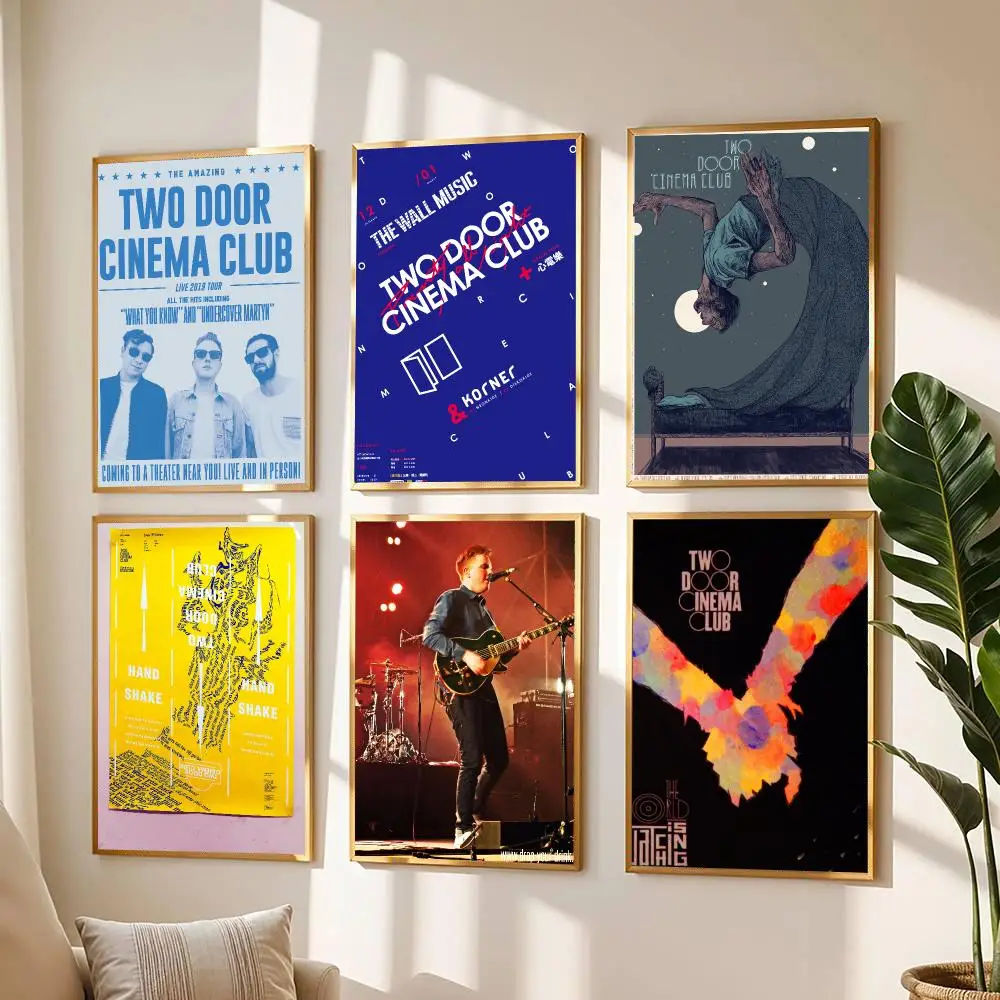 band T-Two Door Cinema Club-B Poster Modern Wall Decal for Living Room Cafe Office Bar and Bedroom