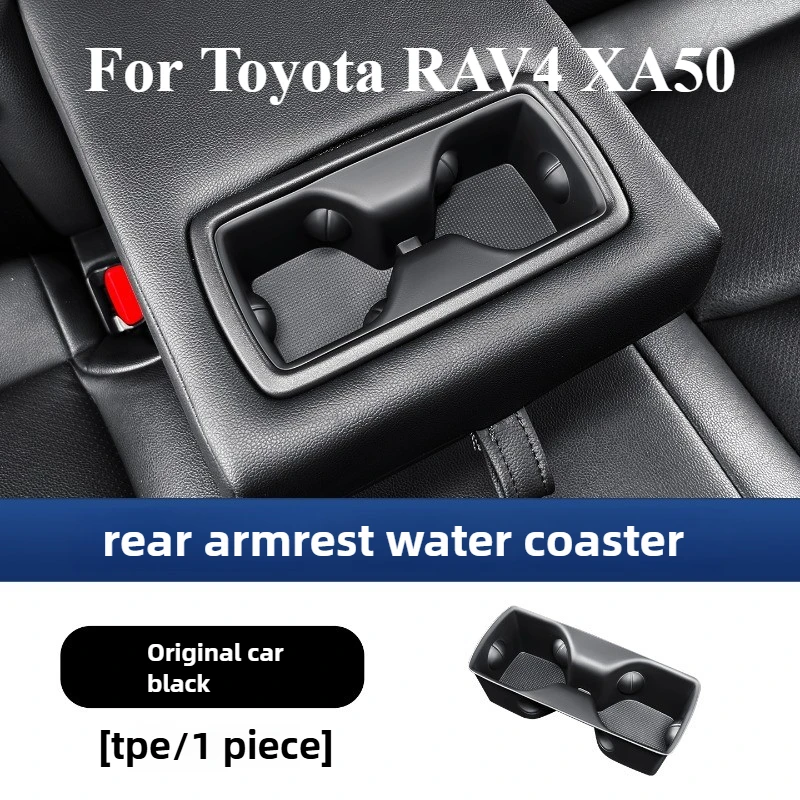 

Rear Armrest Cup Sleeve For Toyota RAV4 XA50 Accessories 2026/2025 Premium TPE Material Scratch-Proof Shock-Absorbing 2020-2024
