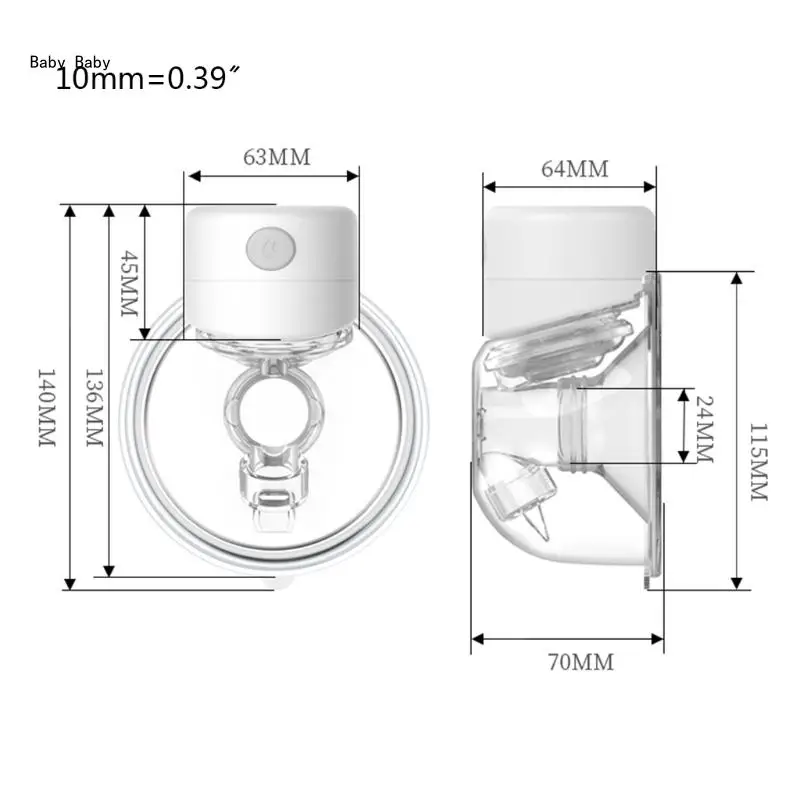 Mungitore automatico Tiralatte senza BPA Raccoglitore latte Pompa per allattamento seno wireless 2 modalità A prova