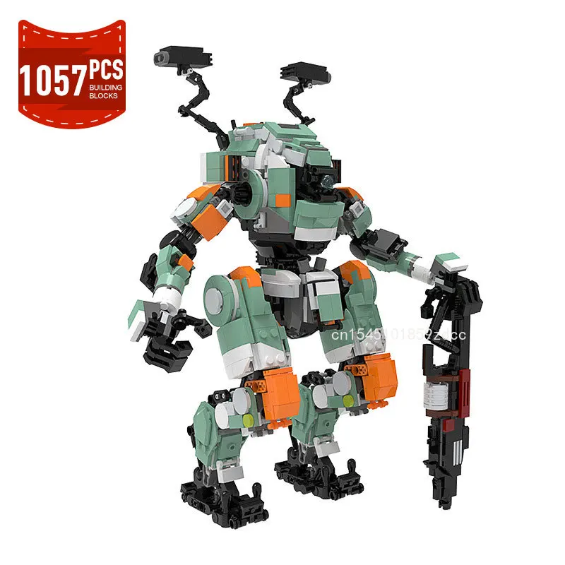 MOC Game Titanfalled Pioneer Ronin-Class Mecha Robot Model Building Block Set Constructor Vanguard Military Robot Brick Toy Gift