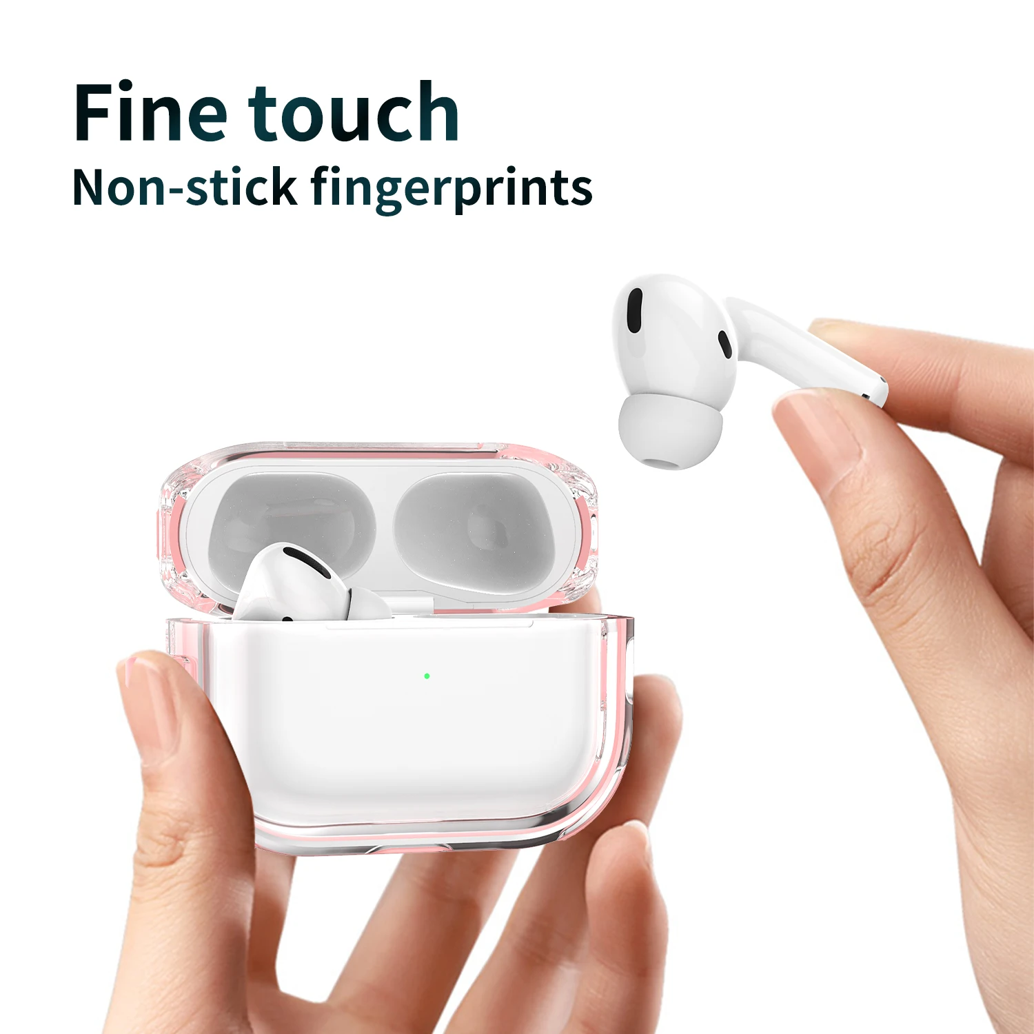 لسلسلة airpodspro2 حافظة سماعات رأس شفافة مبتكرة وعصرية بلون الحلوى ومقاومة للغبار والصدمات