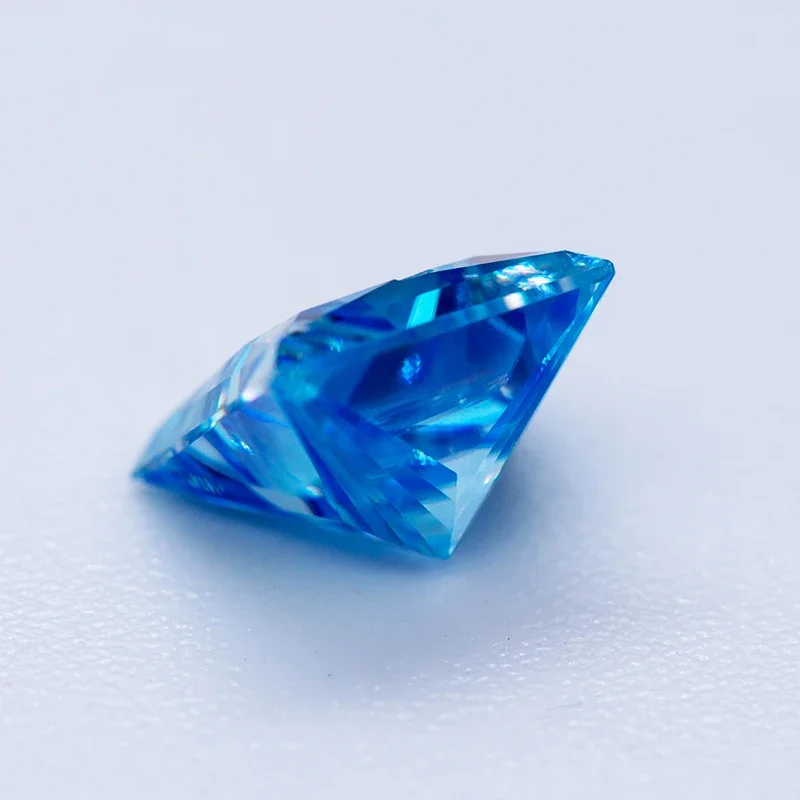 

Moissanite Stone Ice Blue Color Princess Cut Lab Grown Artificial Gemstone Jewelry Making Material With GRA Certificate