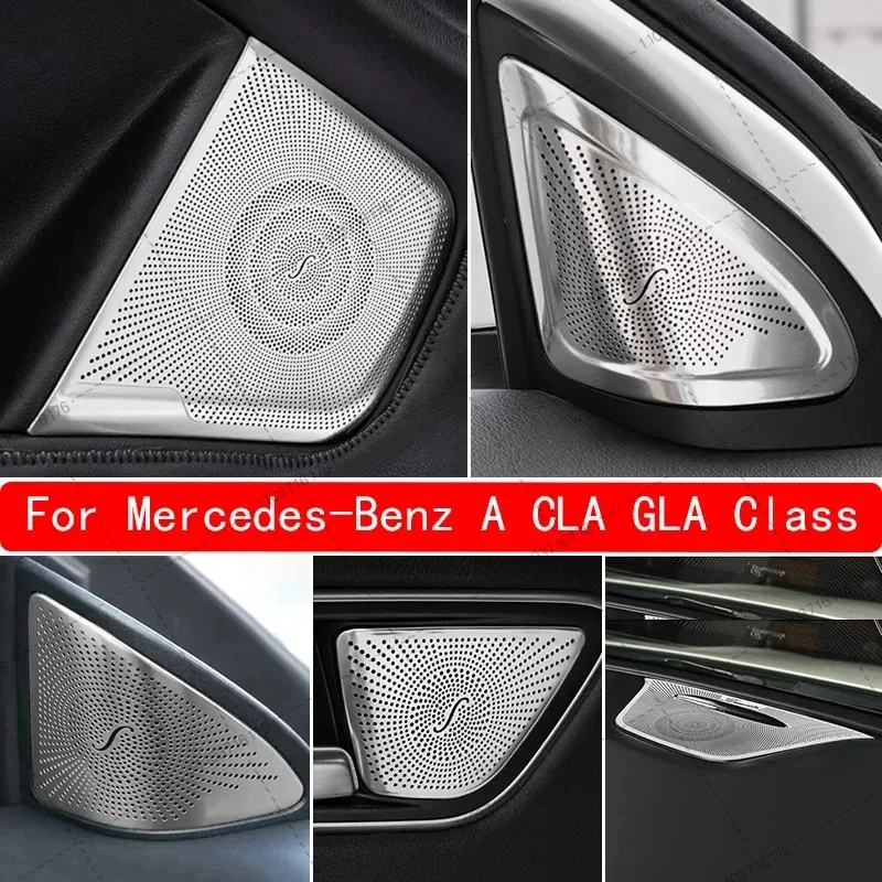 Do Mercedes-Benz A CLA GLA Class W176 X156 C117 Stalowe głośniki samochodowe Stereo Dekoracyjna osłona głośnika Osłona głośnika