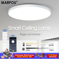 MARPOU LED Ceiling Lamp Smart Modern Ceiling Light With Remote Control Dimmable LED Lighting For Indoor Living Room Bedroom