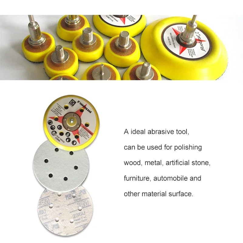 6 Inch 150 MM 6 Holes Backup Sanding Pad Sanding Disc Hook Loop Backing Pad 5/16\