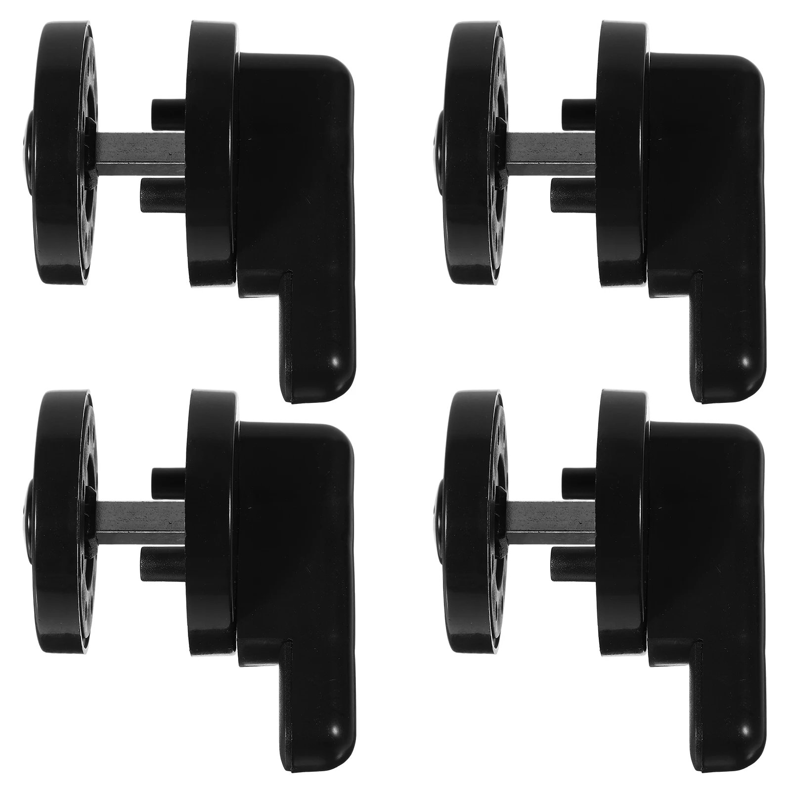 

4Pcs Bathroom Plastic Partition Door Lock Sturdy Material Public Places Toilet Use Black Bathroom Plastic Partition Door Lock