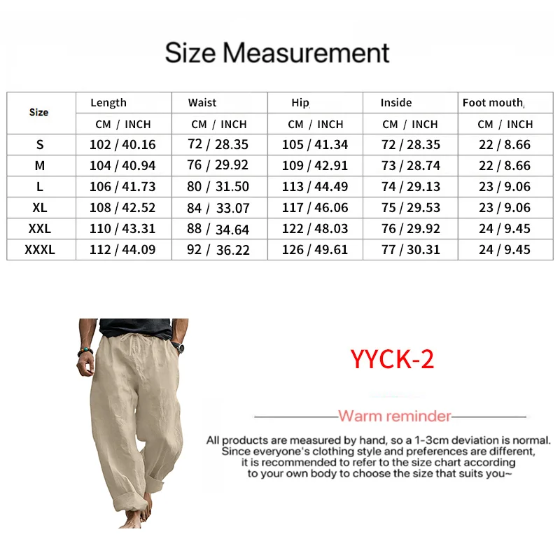 Sommerliche Herren-Leinenhose, Lässige Hawaiian-Hose mit Elastischem Kordelzug, Atmungsaktive Gerade Lange Hose mit Taschen für Alltag und Zuhause – Detail 2