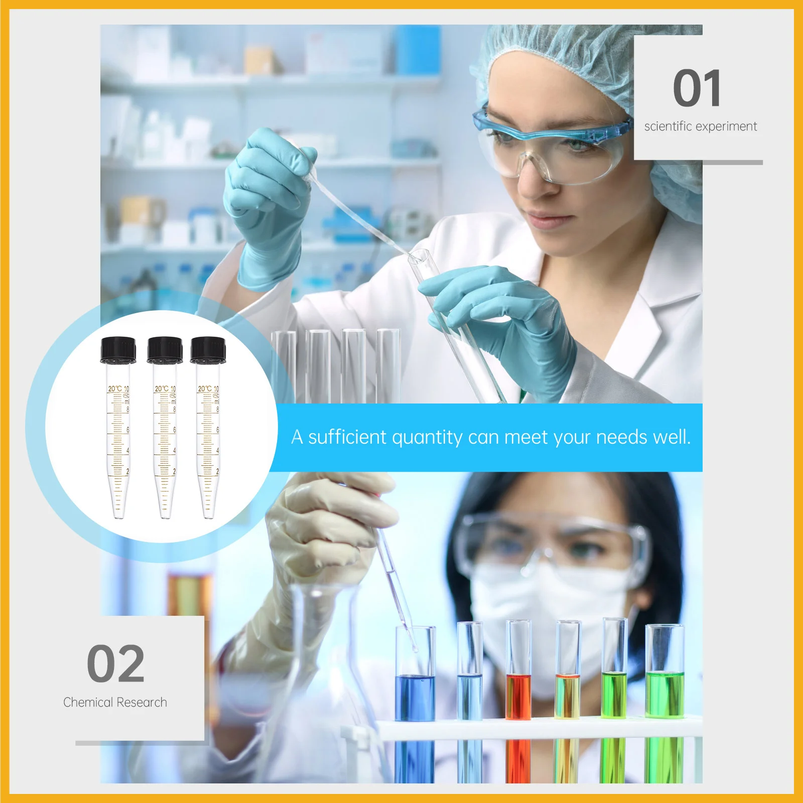 

3Pcs Glass Tubes 10ml Screw Cap Clear Measurement Scale Laboratory Chemistry Supplies Experimental Tools