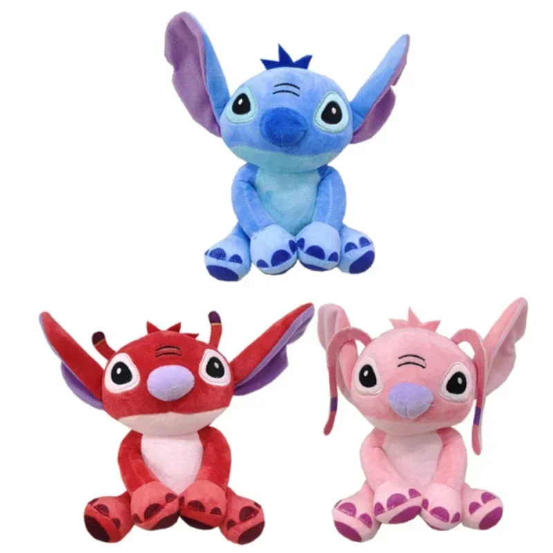 **2025 20cm Disney Cartoon Blue Pink Stitch Plush Dolls Anime Toys Lilo and Stitch Plush Pillow Appease Toys* Xmas Gifts