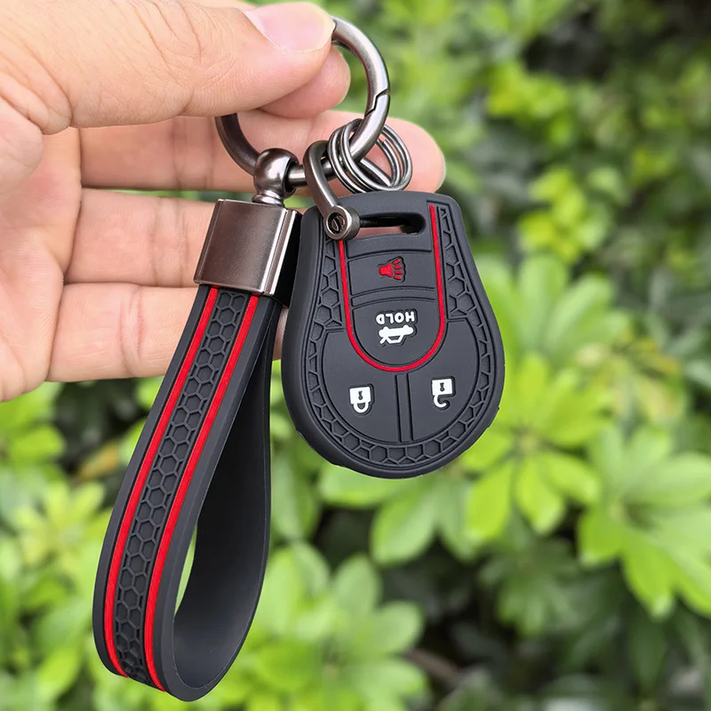 Keychain For NISSAN Juke March Qashqai Sunny Sylphy Tiida X-Trail 4 Buttons Car Key Case Cover Shell Fob Holder Key Protector - view 5