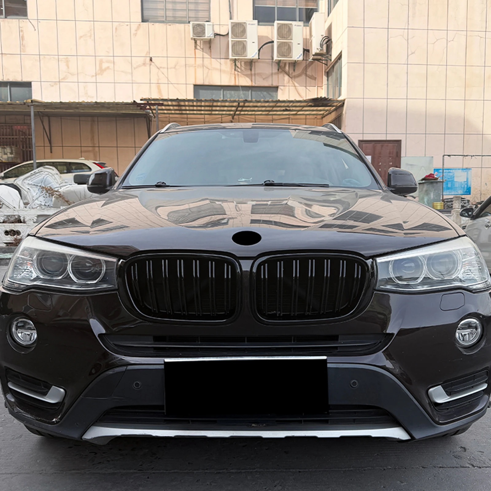 

Для BMW X3 F25 X4 F26 LCI 2014-2017: полностью черная передняя решетка радиатора в стиле Racing Grill Slat Line, верхняя сетка бампера/капота