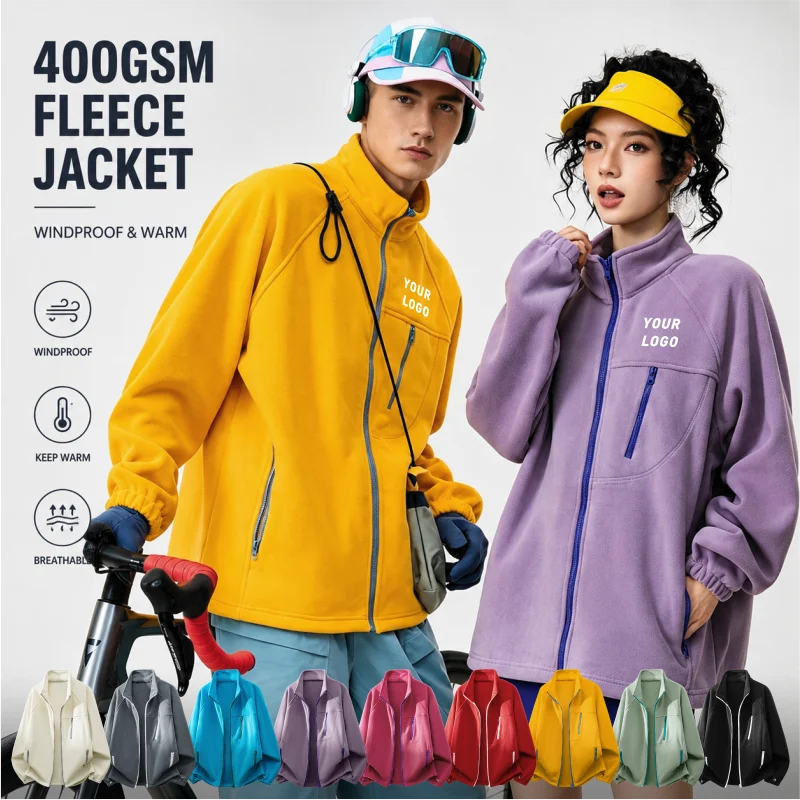 High Quality Autumn Winter Women's Man's Coat New Casual Zipper Clothes Fleece Jacket Various Colors Coats Customized Embroidery