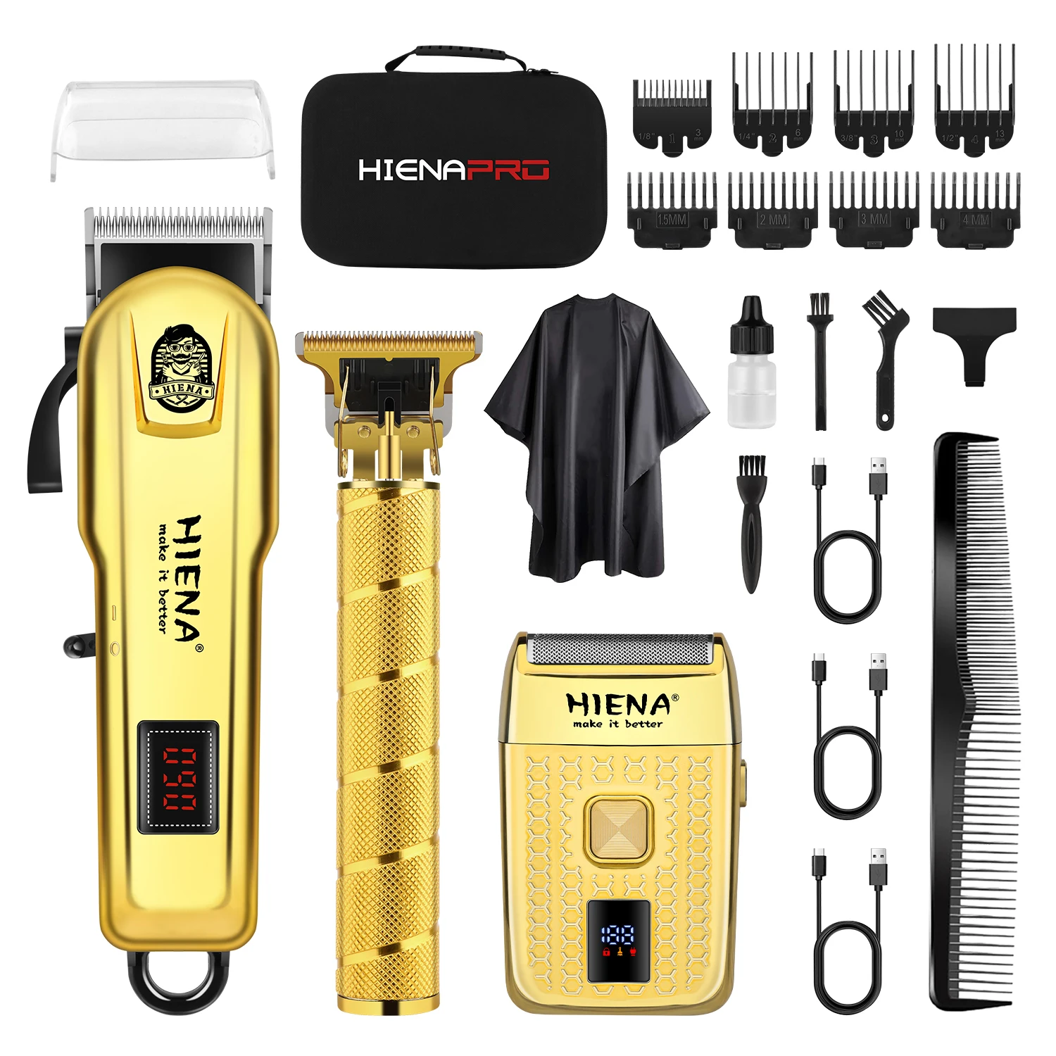 hiena-3-in-1-professional-hair-clipper-kit-for-men-cordless-hair-trimmer-shaver-set-lcd-display-barber-grooming-kit