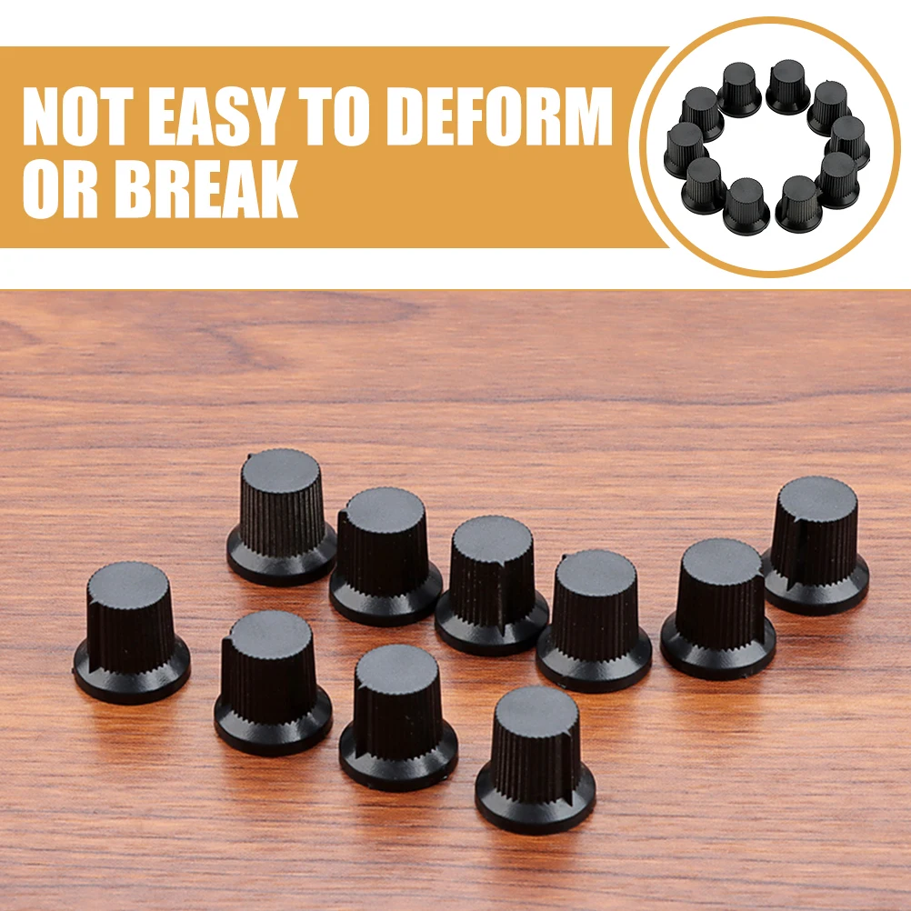 

10 Pcs Plastic Knob Instrument Volume Knobs Potentiometer Guitar Tone