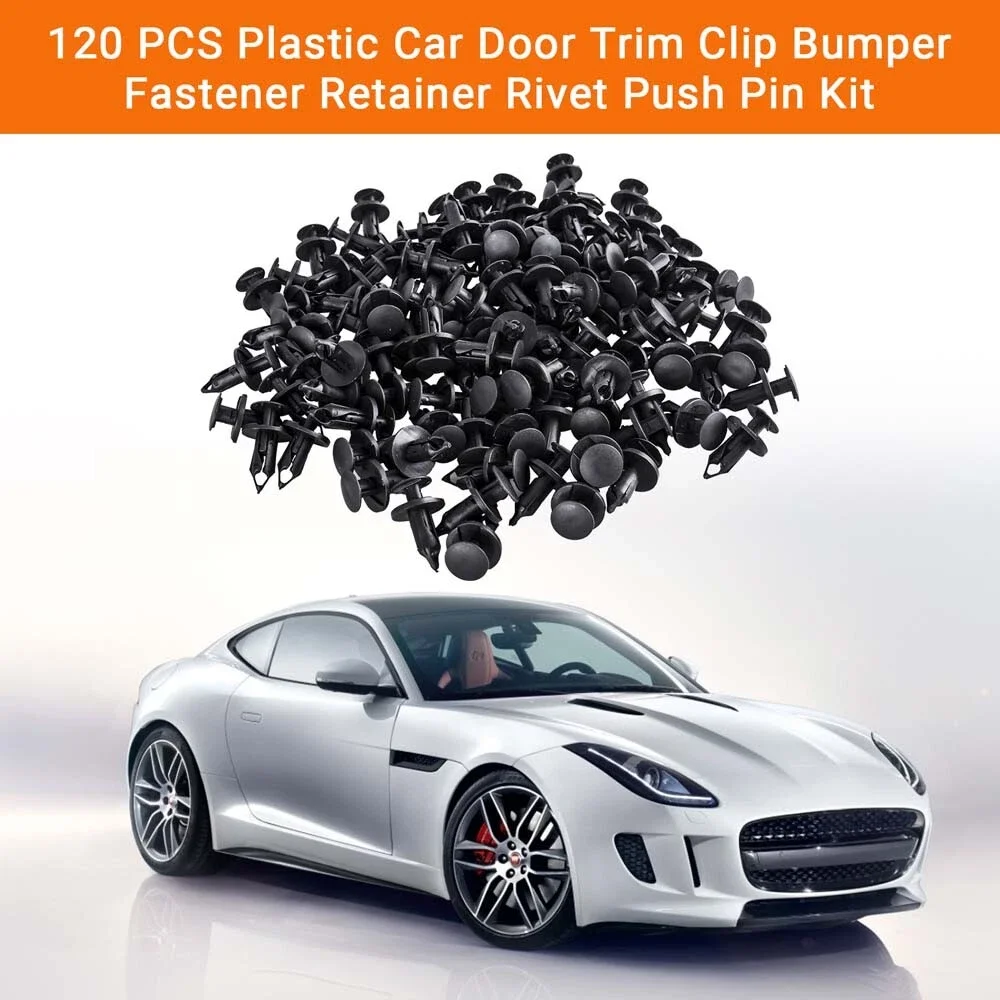 120 Clips Automotive Push Pins Retainers Assortment For GM Ford For Toyota Honda