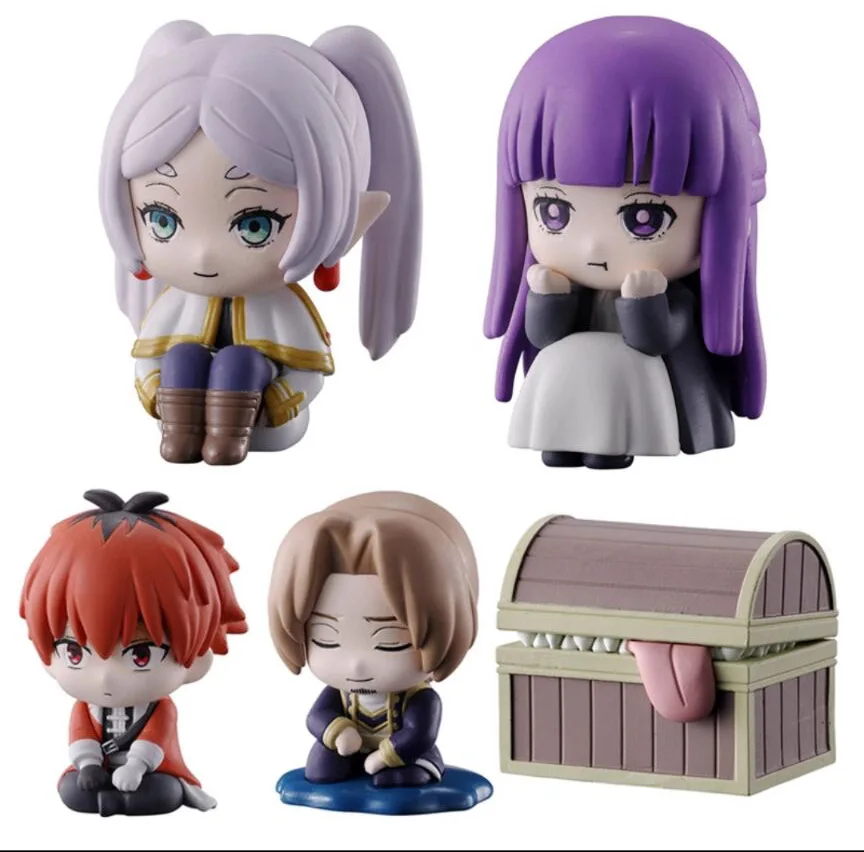 

5 шт./лот, в наличии, 100% оригинальная японская аниме-фигурка Frieren/Fern (сидящая, ждущая), коллекционная модель из ПВХ, 2026 год