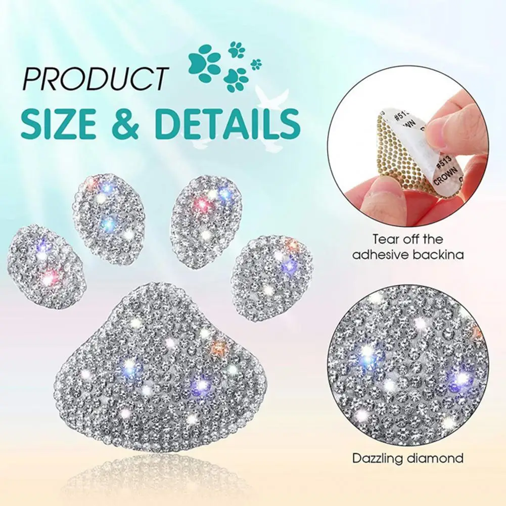 Rhinestone Car Decals 4pcs Rhinestone Butterfly Car Stickers Sparkling Self-adhesive Decorations Unique Diy Body for Styling