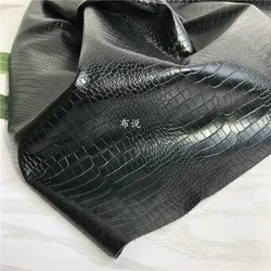 Textured Leather Fabric Bright Luster Thick Soft Hard Upholstery Sofa Clothing Fabric Cloth Diy Sewing Fabric Meters Material