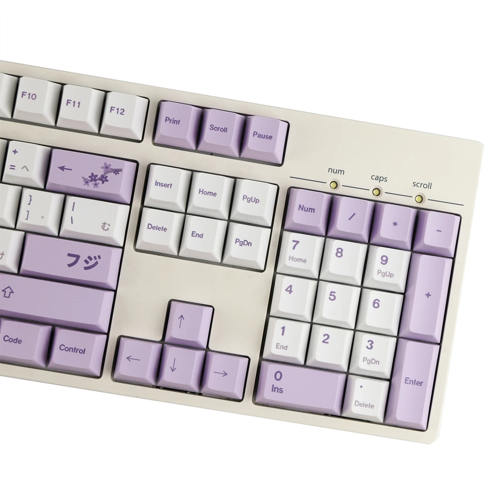 Imagem -03 - Wisteria Keycap para Gateron Outemu Switch Premium Pbt 140 Teclas por Conjuntos Perfil de Cereja Dye-sublimação Iso Digite o Layout Ansi