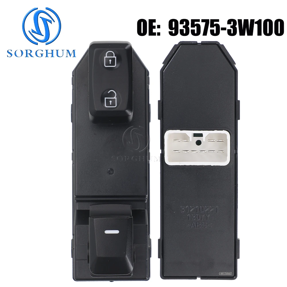 

SORGHUM 93575-3W100 Передняя правая кнопка управления стеклоподъемником для KIA Sportage 2010-2016, электрический переключатель стеклоподъемника 93576-3W100
