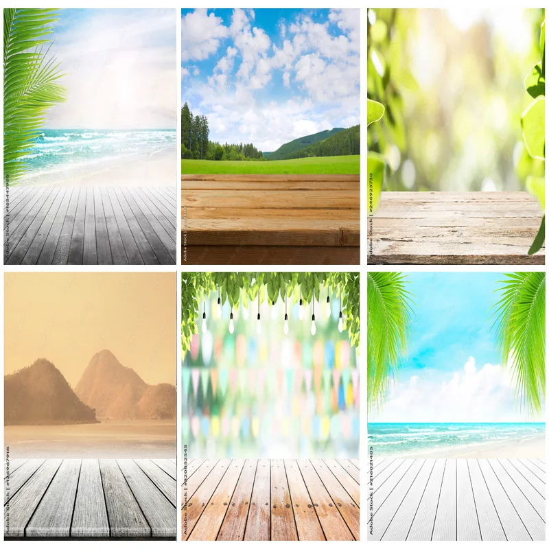 

SHUOZHIKE Art Fabric Photography Backdrops Scenery Flower Wooden Floor Photo Studio Background Props ER-01