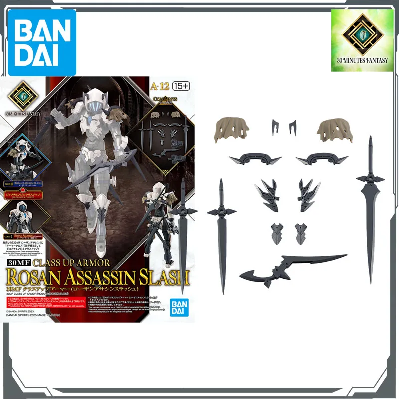 Bandai KIT MODEL Asli GUNDAM 30 Menit FANTASY ROSAN ASSASSIN & 30MF CLASS UP ARMOR ROSAN ASSASSIN SLASH Mainan Perakitan Anime