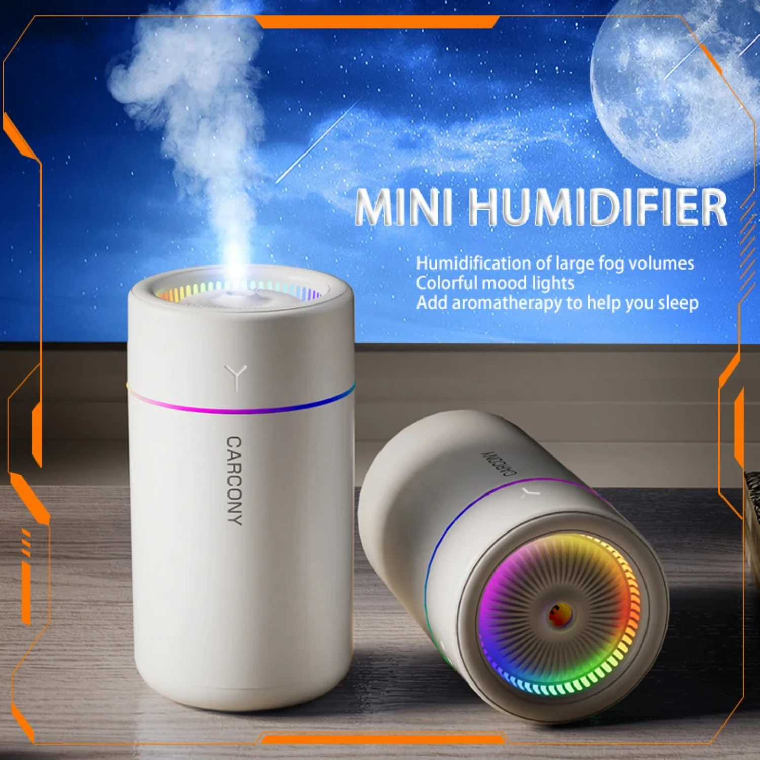 

Enhanced Portable Mini Ultrasonic Essential Oil Diffuser for Car - Serene, Relaxing, and Soothing Aromatherapy Mist with LED Lig