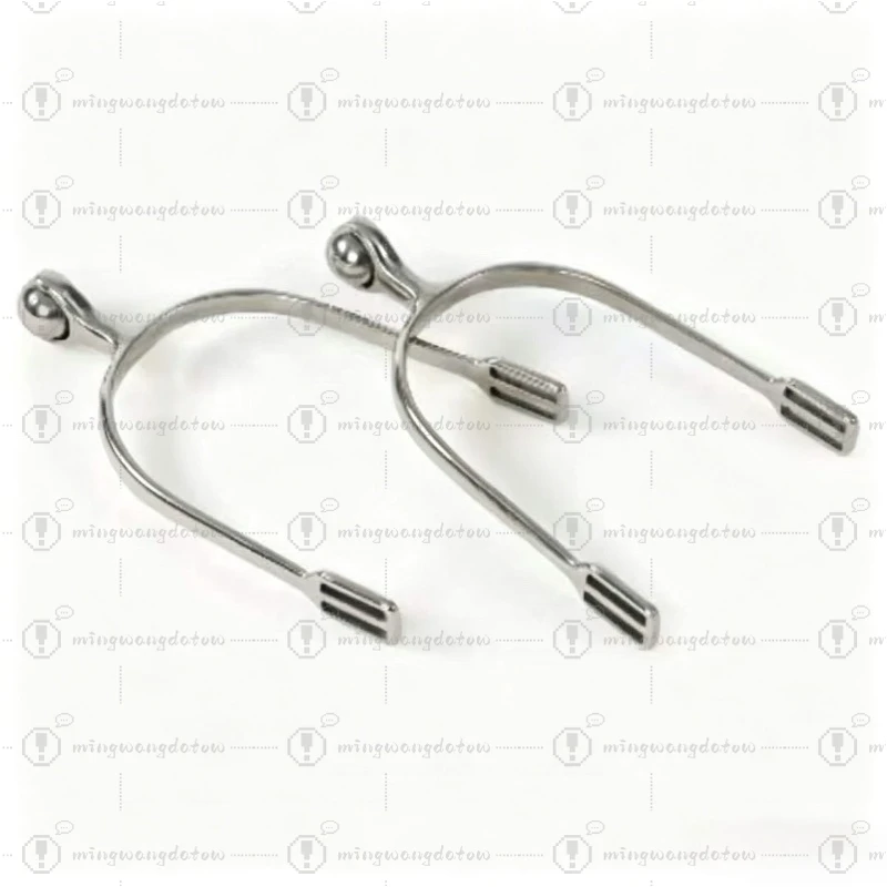 Fine Polished Stainless Steel English Spurs Ball End Design Protects Horse Universal Equestrian Accessories for Men Women