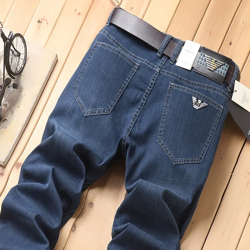 عارضة مستقيم الساق فضفاضة تناسب الجينز الرجال الصيف رقيقة السراويل نمط جديد عبر الحدود العلامة التجارية الكبيرة الذكور السراويل