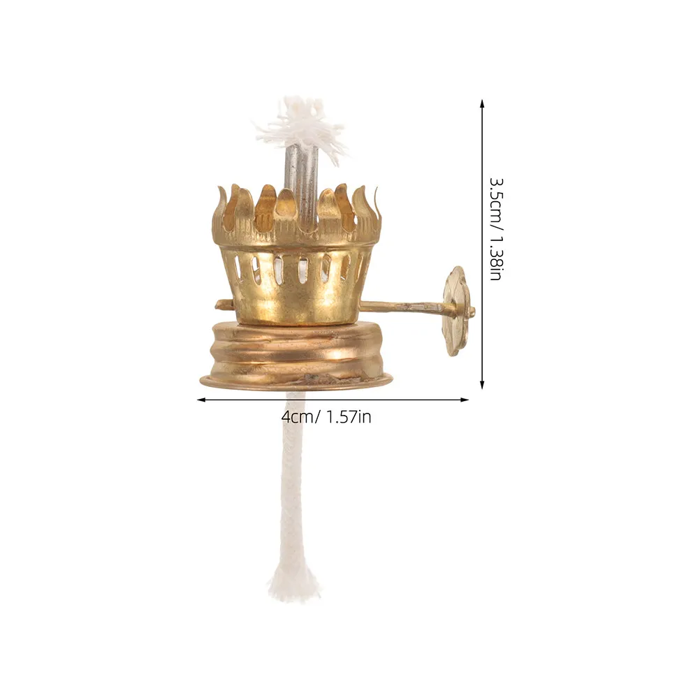 2pcs Base Burner Regulator Retro Metal Accessories Fitting Wick Holder Glass Oil Lamp Parts Vintage Coal Oil Lamp Head