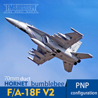 Fms 70mm Culvert F/A-18f V2 Bumblebee Electric Model Airplane Fixed Wing Outdoor Remote-Controlled Foam Aircraft Toy Fighter
