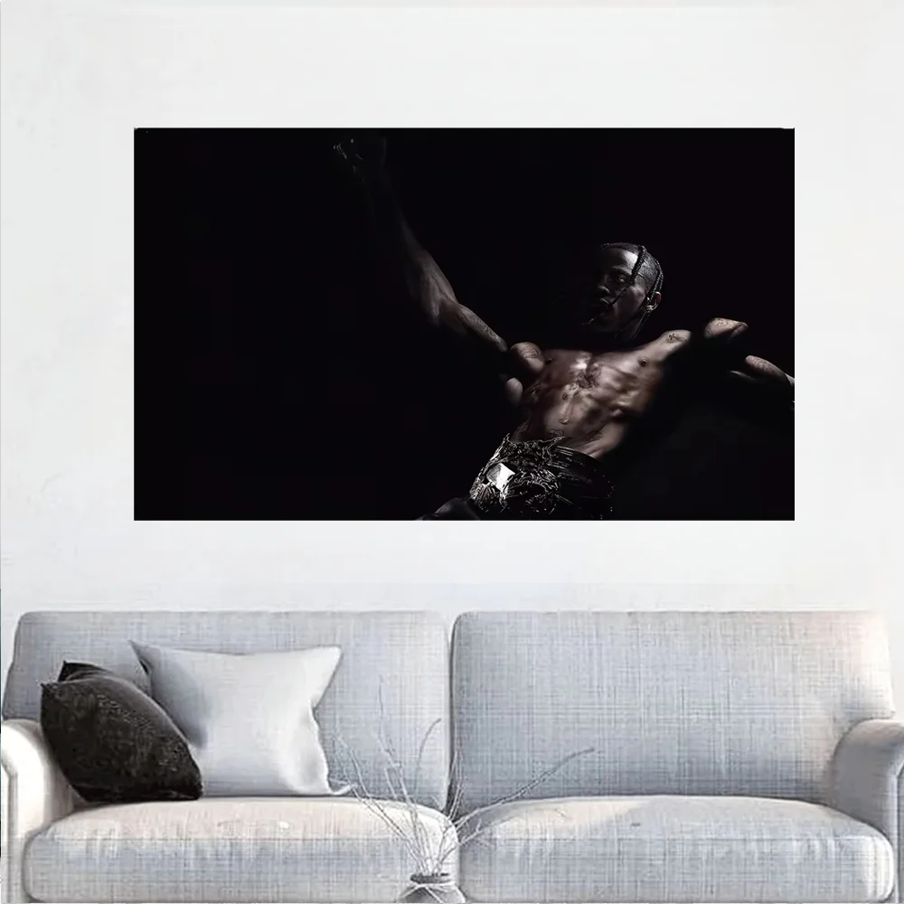 1 قطعة ألبوم ترافيس سكوتس نسيج العلم جدار الفن معلقة غرفة نوم عنبر خلفية القماش راية مروحة هدية ديكور المنزل