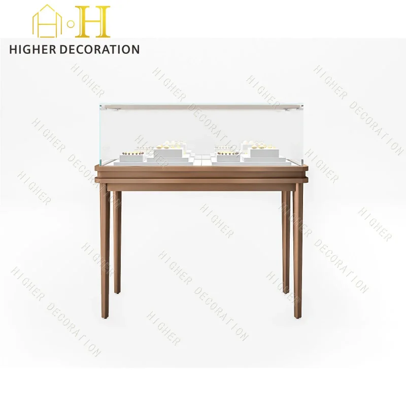 custom.Luxury Glass Showcases Customised Round Glass Display Cabinet Glass Counter Display Retail Shop