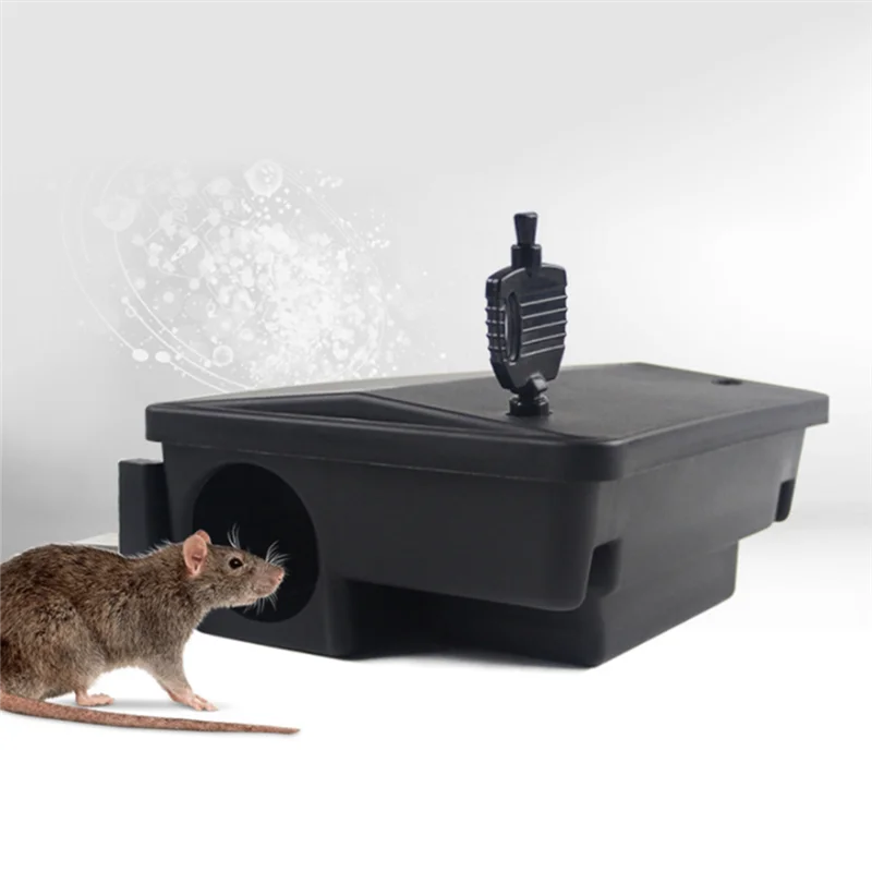 

【MEET】Cage House Reusable PP Rat Bait Station Trap Box With Key Tamper Proof Secure Bait Wooden House Supermarkets Courtyards