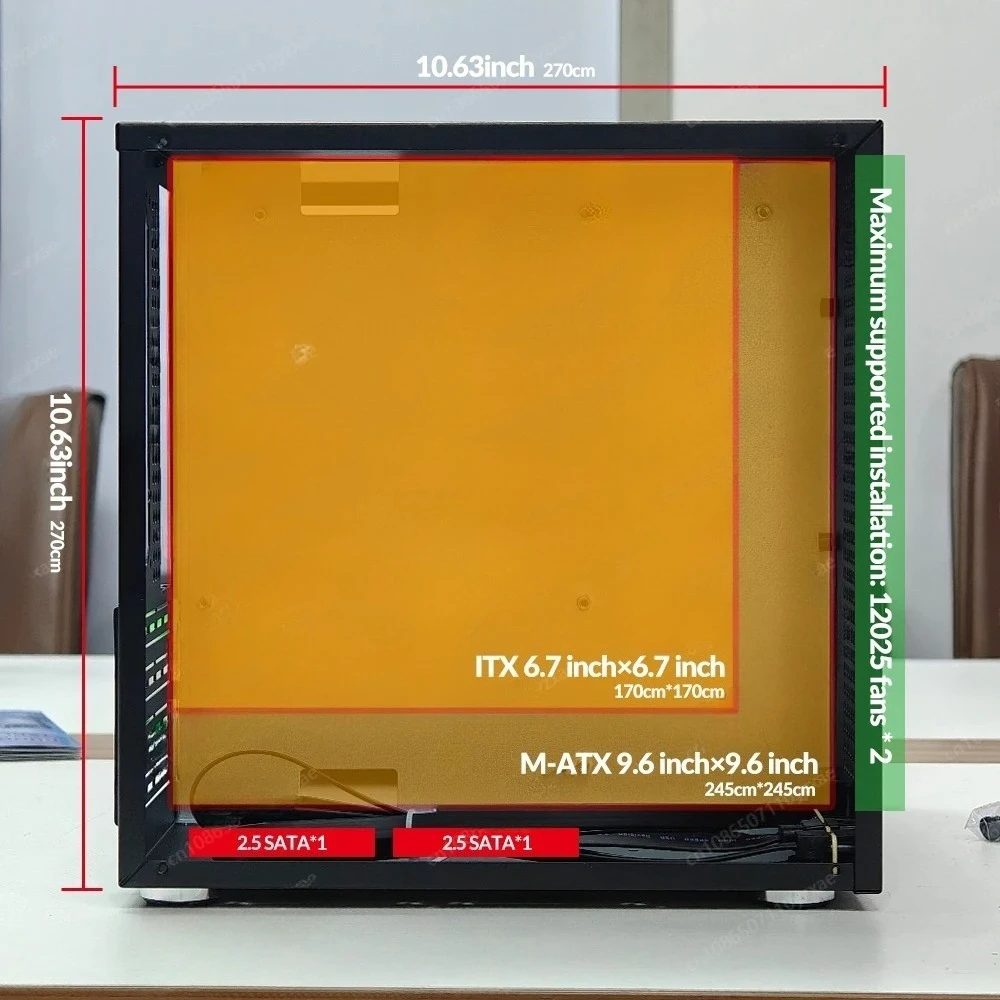 حافظة برج Sagittarius 8-Bay NAS مع لوحة الكترونية معززة، مصدر طاقة ATX، MATX، توسيع PCIe كامل الارتفاع، مثالي لـ Synology UNRAID #3