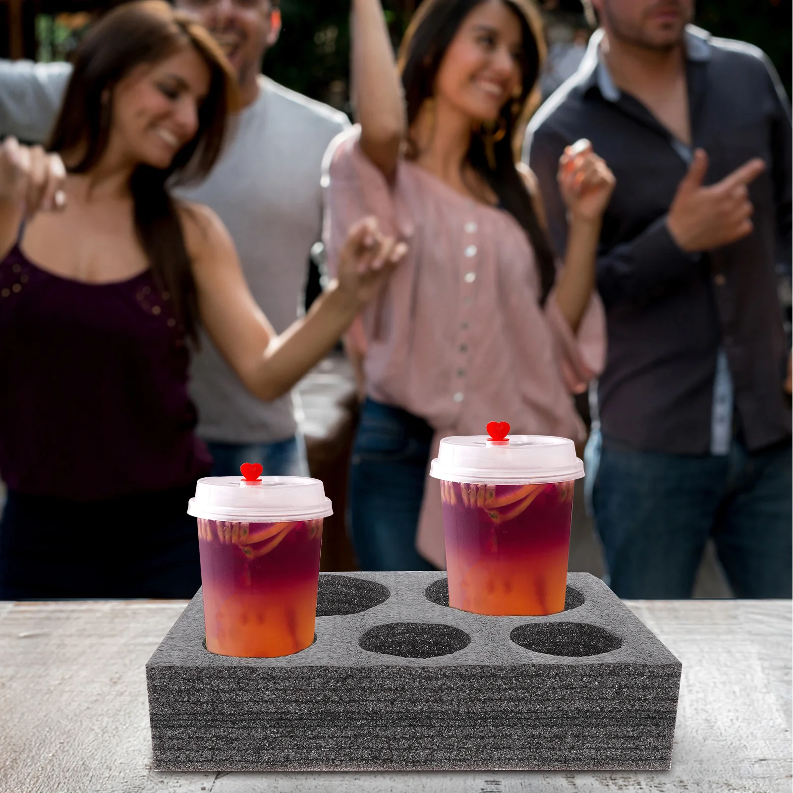 

2 шт., подстаканник, лоток для упаковки чая с молоком, переноска для напитков, пять отверстий, пена для кофе, напитков, безопасная, практичная, подходит для еды, кухонный бар