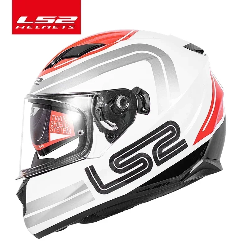 LS2 ff328 motorcycle helmet with inner sun visor dual lens moto helmet full face helmet without airbag casque moto capacete