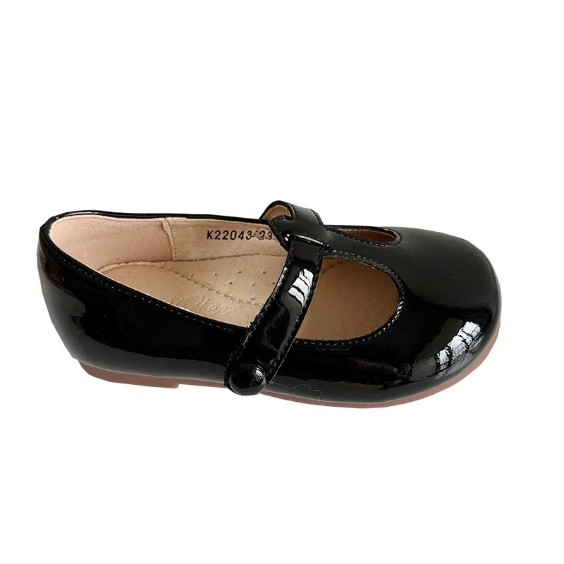 

Spring Child Princess Shoe2026New French Luxury Girl Loafers Shoe Korean Fashion Anti Slip Comforta Girl Party Child LeatherShoe