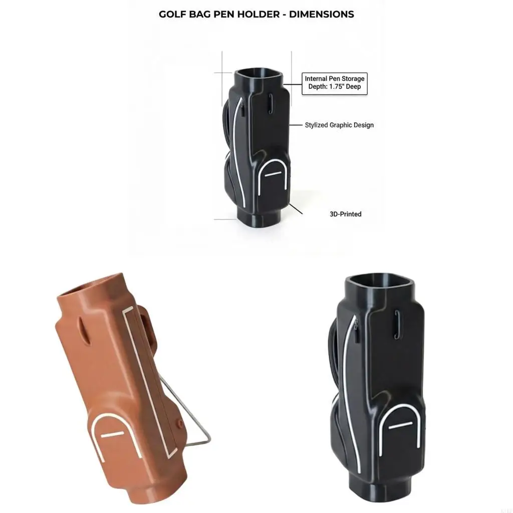 

Novelty Golf Bag Pen Container Desk Organiser Box For Pens Markers Scissor K1KF